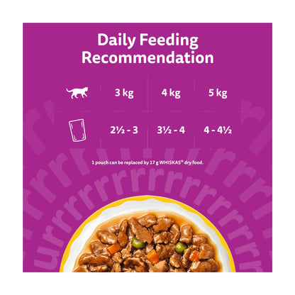 WHISKAS 1+ Aromatic Purrfect Poultry Selection Wet Cat Food Pouches in Gravy 12x85g — image 5