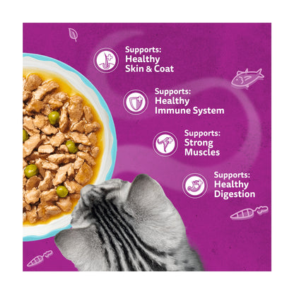 WHISKAS 1+ Aromatic Seafood Delight Selection Wet Cat Food Pouches in Gravy 12x85g — image 3