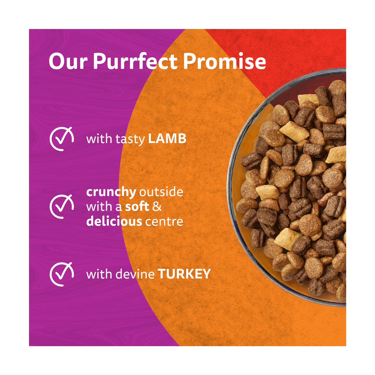 WHISKAS 1+ Complete Dry Cat Food DUO Meaty Combos 1.9kg — image 2