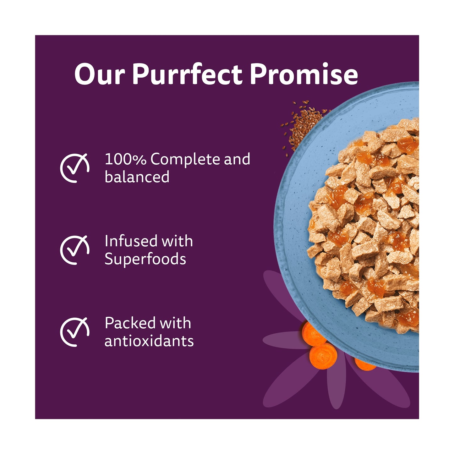 WHISKAS 1+ SUPERFOODS FISH Wet Cat Food Pouches in Jelly 6 x 50g — image 2