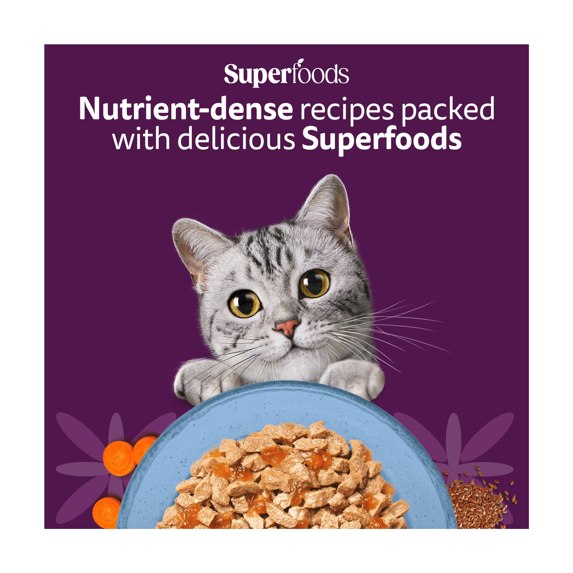 WHISKAS 1+ SUPERFOODS FISH Wet Cat Food Pouches in Jelly 6 x 50g — image 4