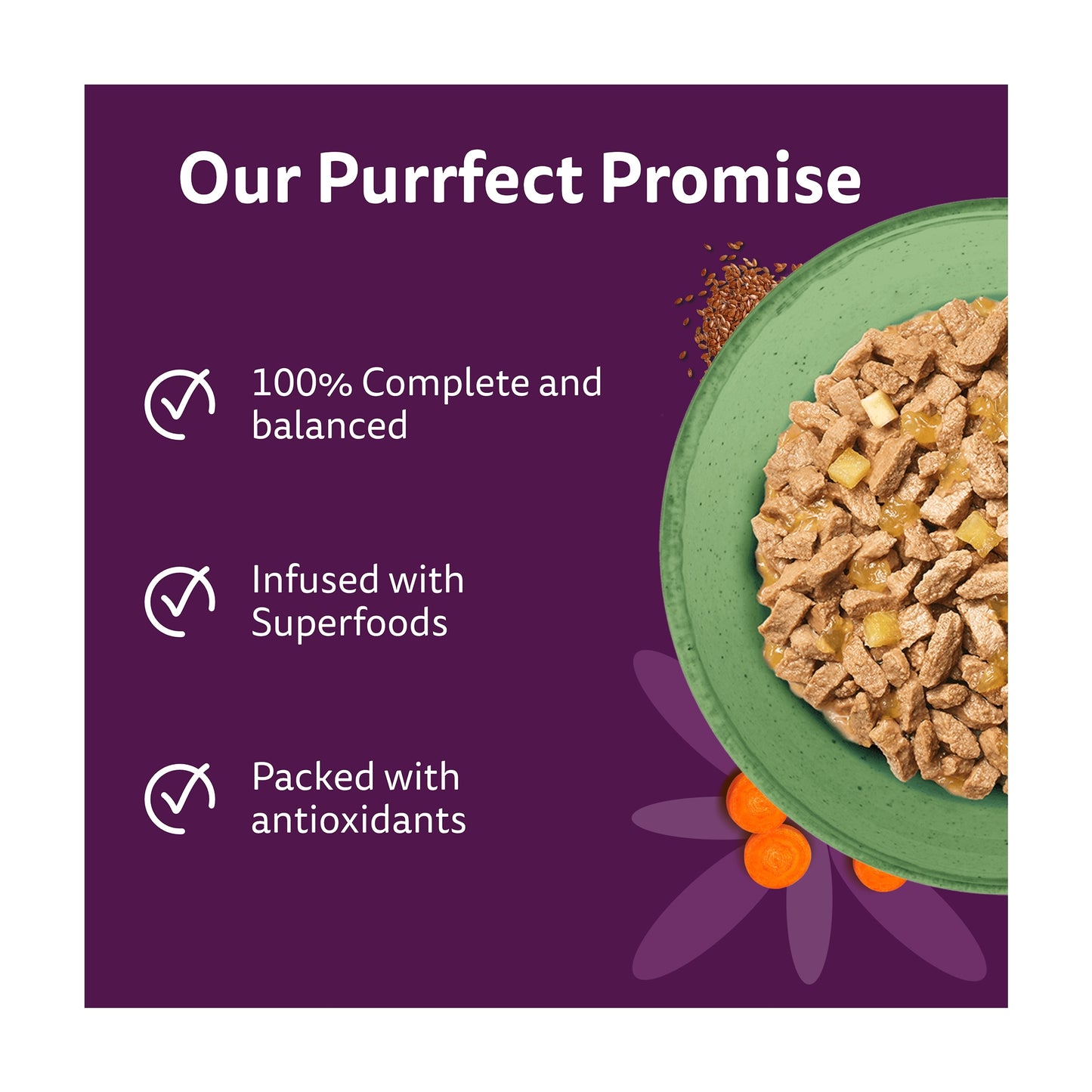 WHISKAS 1+ SUPERFOODS MIXED Selection Wet Cat Food Pouches in Jelly 6x50g — image 2