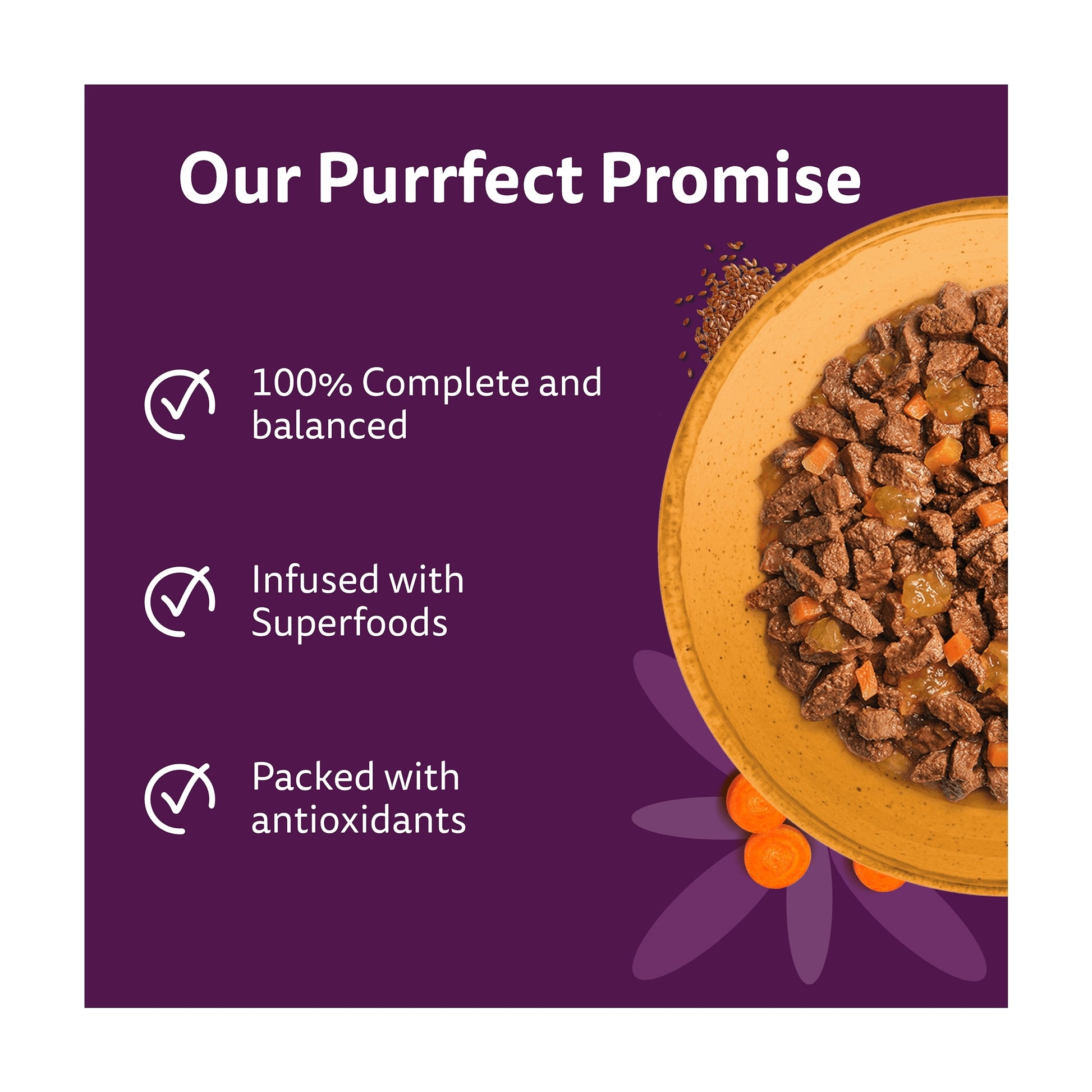 WHISKAS 1+ SUPERFOODS POULTRY Wet Cat Food Pouches in Jelly 6 x 50g — image 2