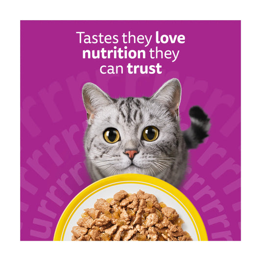 WHISKAS 1+ Wet Cat Food Pouches Variety pack in Gravy and Jelly 12 x 85g — image 2