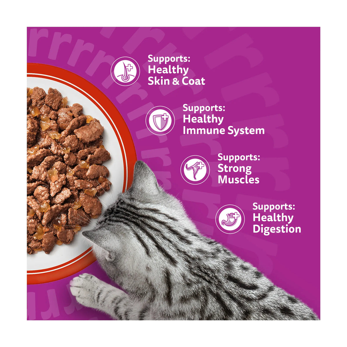Whiskas Adult Wet Cat Food Pouches Meaty Meals in Jelly 12x85g — image 3