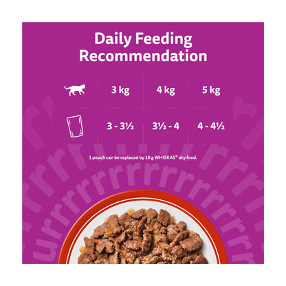 Whiskas Adult Wet Cat Food Pouches Meaty Meals in Jelly 12x85g — image 5