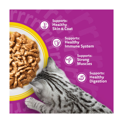 Whiskas Adult Wet Cat Food Pouches Poultry Feasts in Gravy 12x85g — image 3