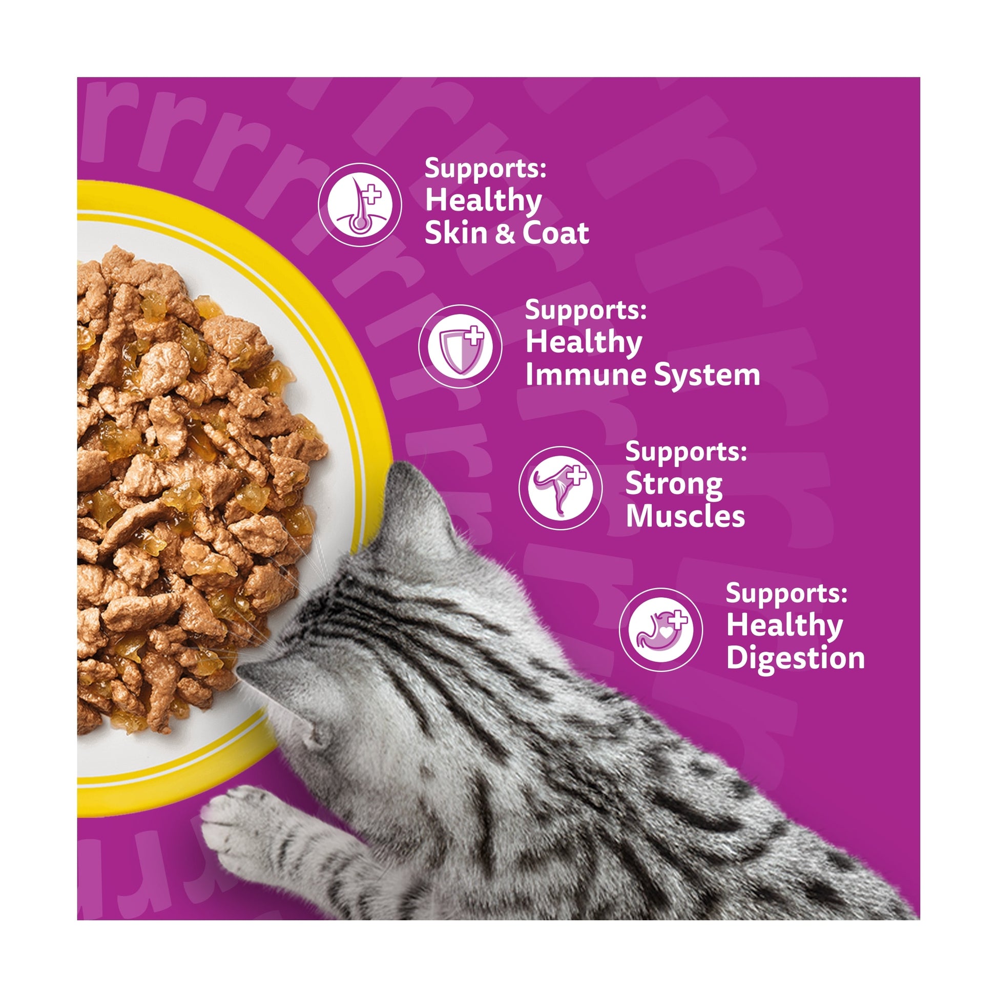 Whiskas Adult Wet Cat Food Pouches Poultry Feasts In Jelly 12x85g — image 3