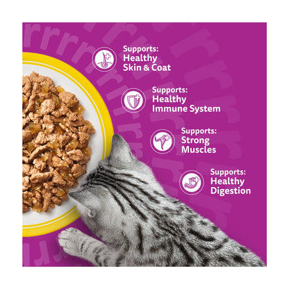 Whiskas Adult Wet Cat Food Pouches Poultry Feasts In Jelly 12x85g — image 3