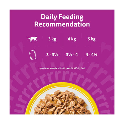 Whiskas Adult Wet Cat Food Pouches Poultry Feasts in Jelly 40x85g — image 5