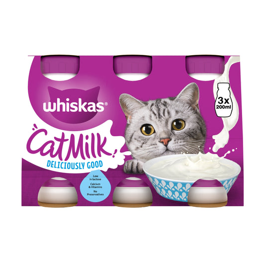 Whiskas Kitten Cat Milk Bottle 3 Pack x 200ml — image 1