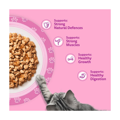 Whiskas Kitten Wet Cat Food Pouches Poultry Feasts in Jelly 40x85g — image 3