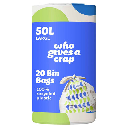 Who Gives A Crap Super Strong 20 Bin Bags 50l