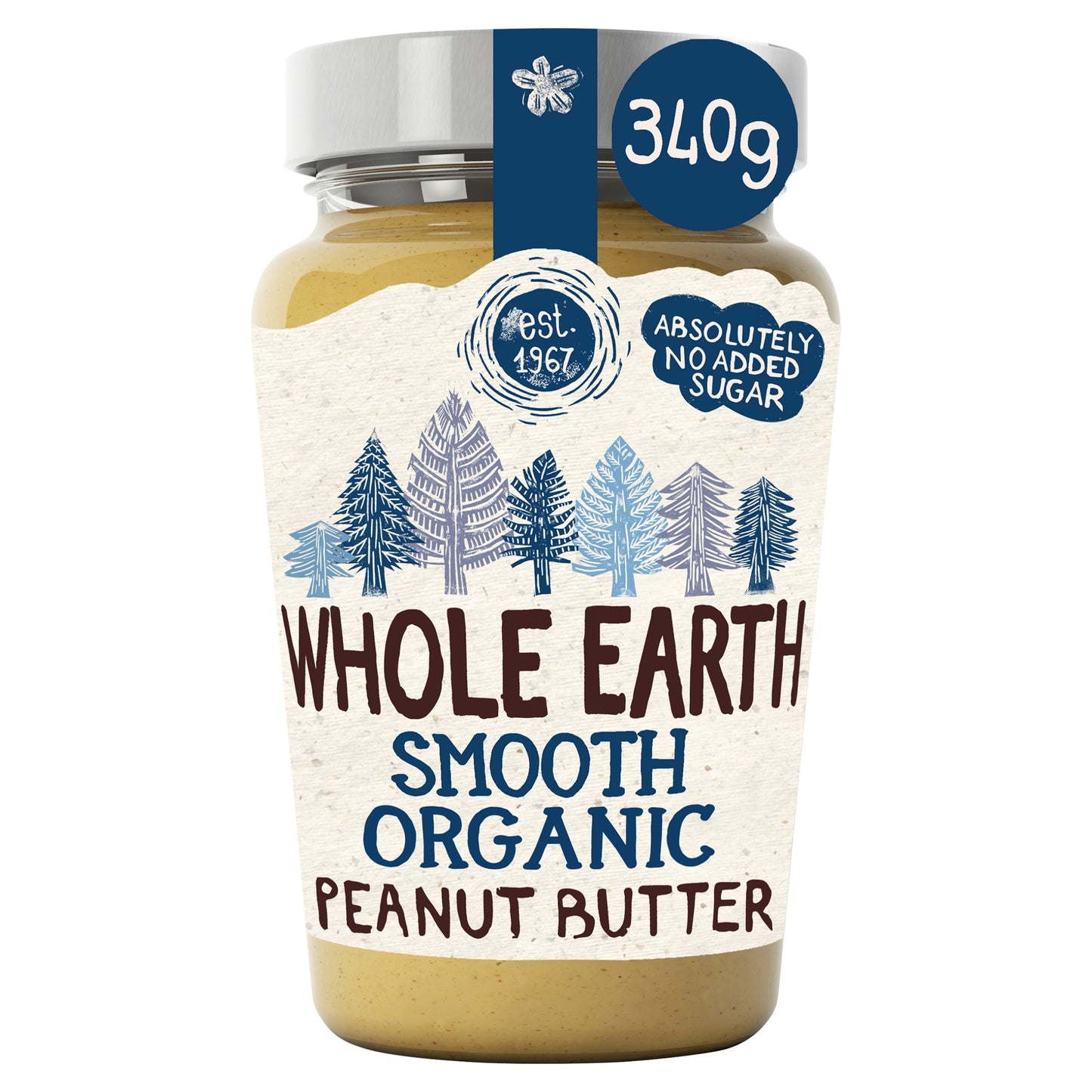 Whole Earth Smooth Organic Peanut Butter 340g — image 1