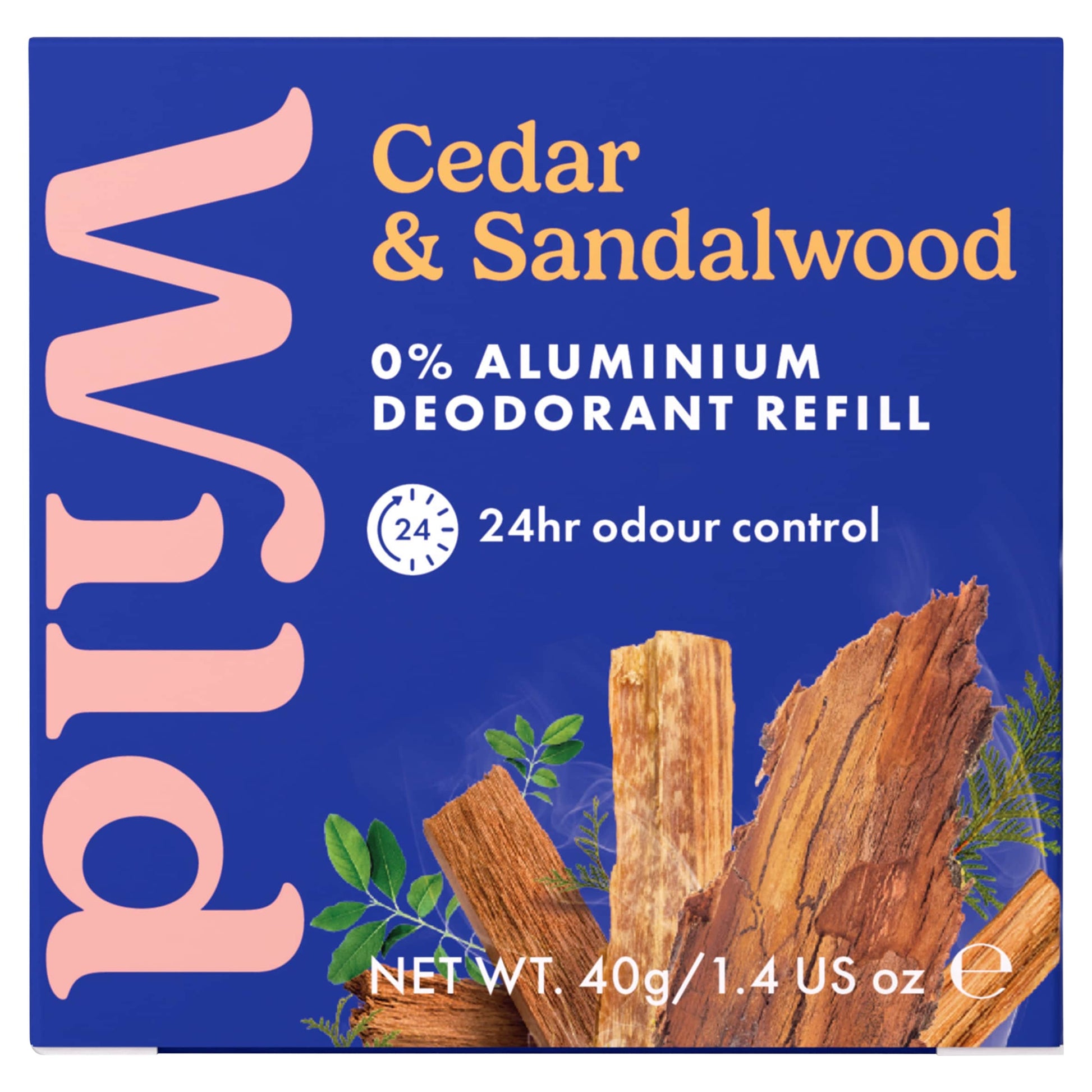 Wild Cedar & Sandalwood Deodorant Refill 40g — image 1
