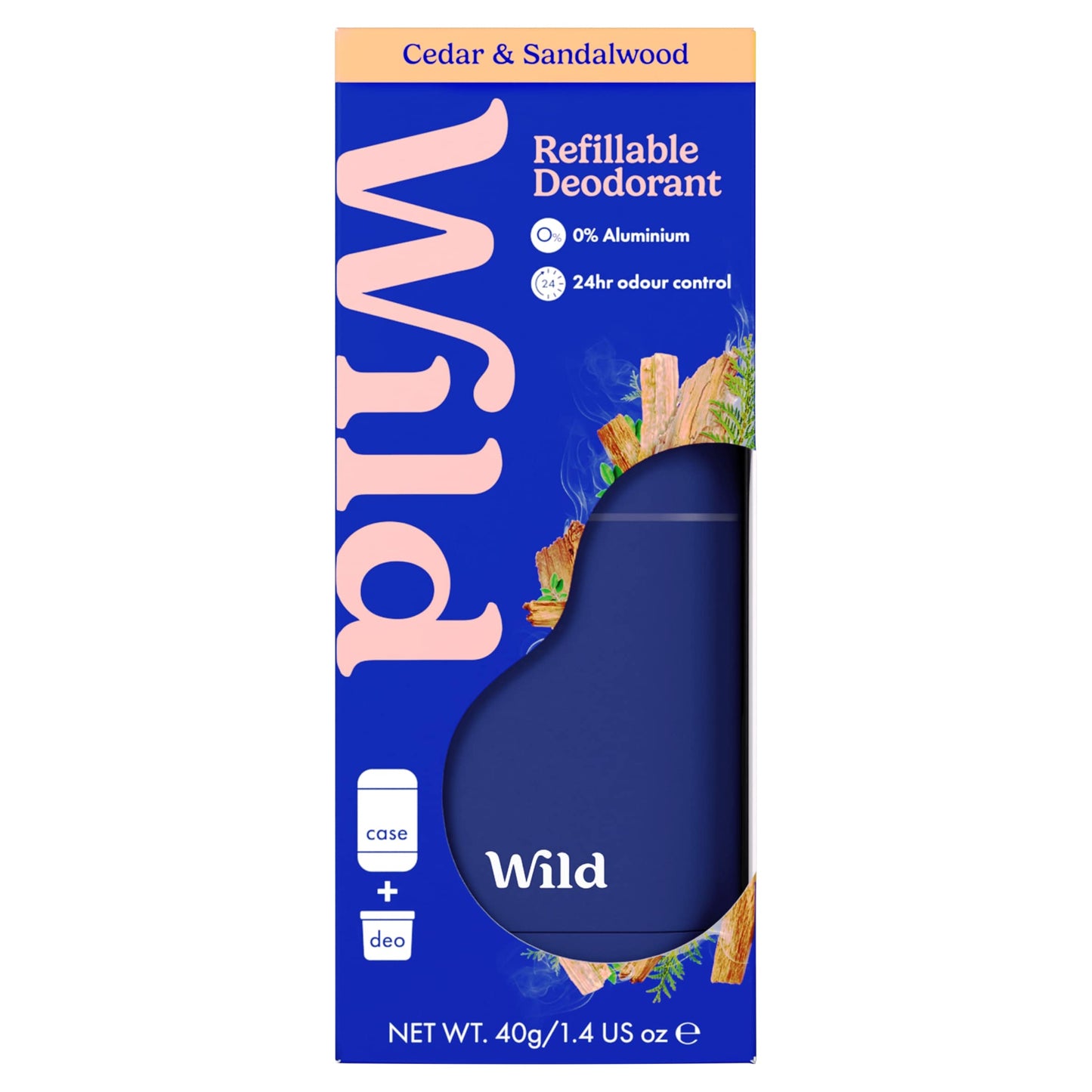 Wild Sandalwood & Cedar Refillable Natural Deodorant 40g — image 1