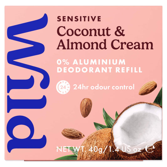 Wild Sensitive Coconut & Almond Cream 0% Aluminium Deodorant Refill 40g — image 1