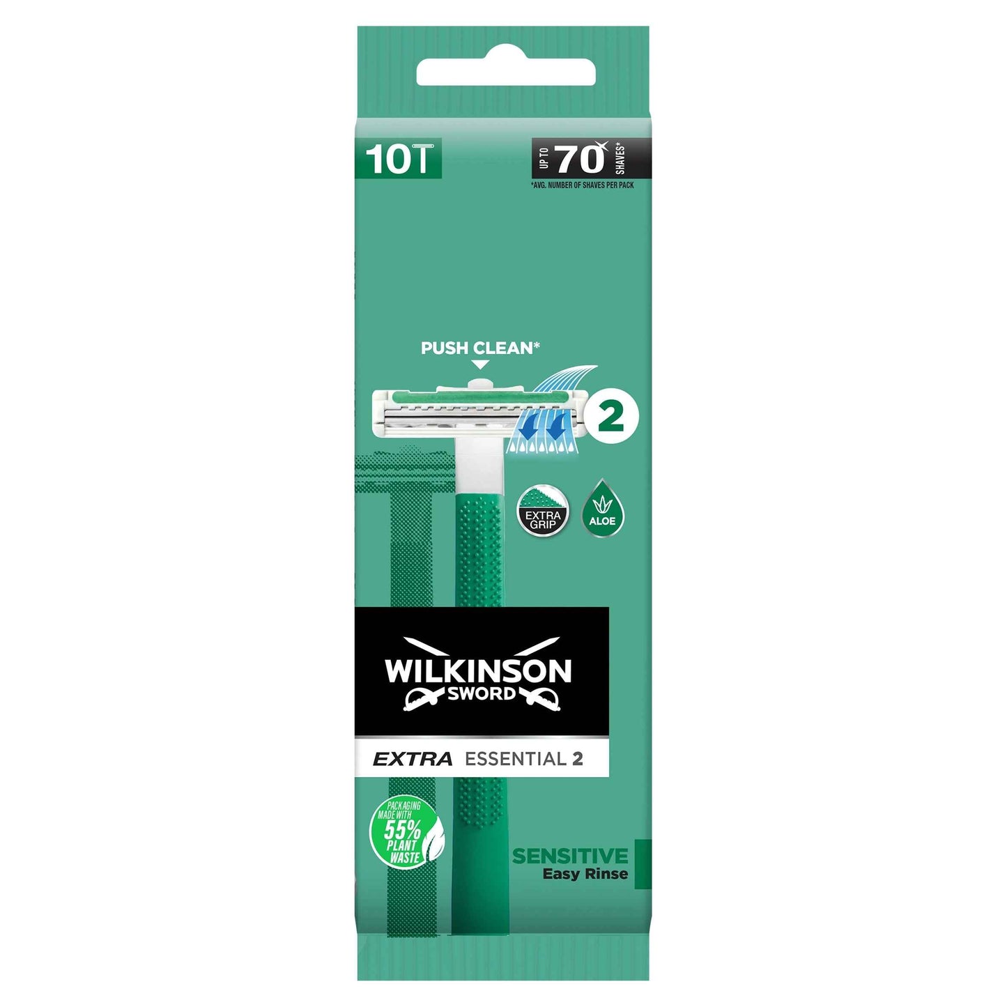 WILKINSON SWORD Essentials 2 Sensitive Men's Disposable Razors 10 Pack