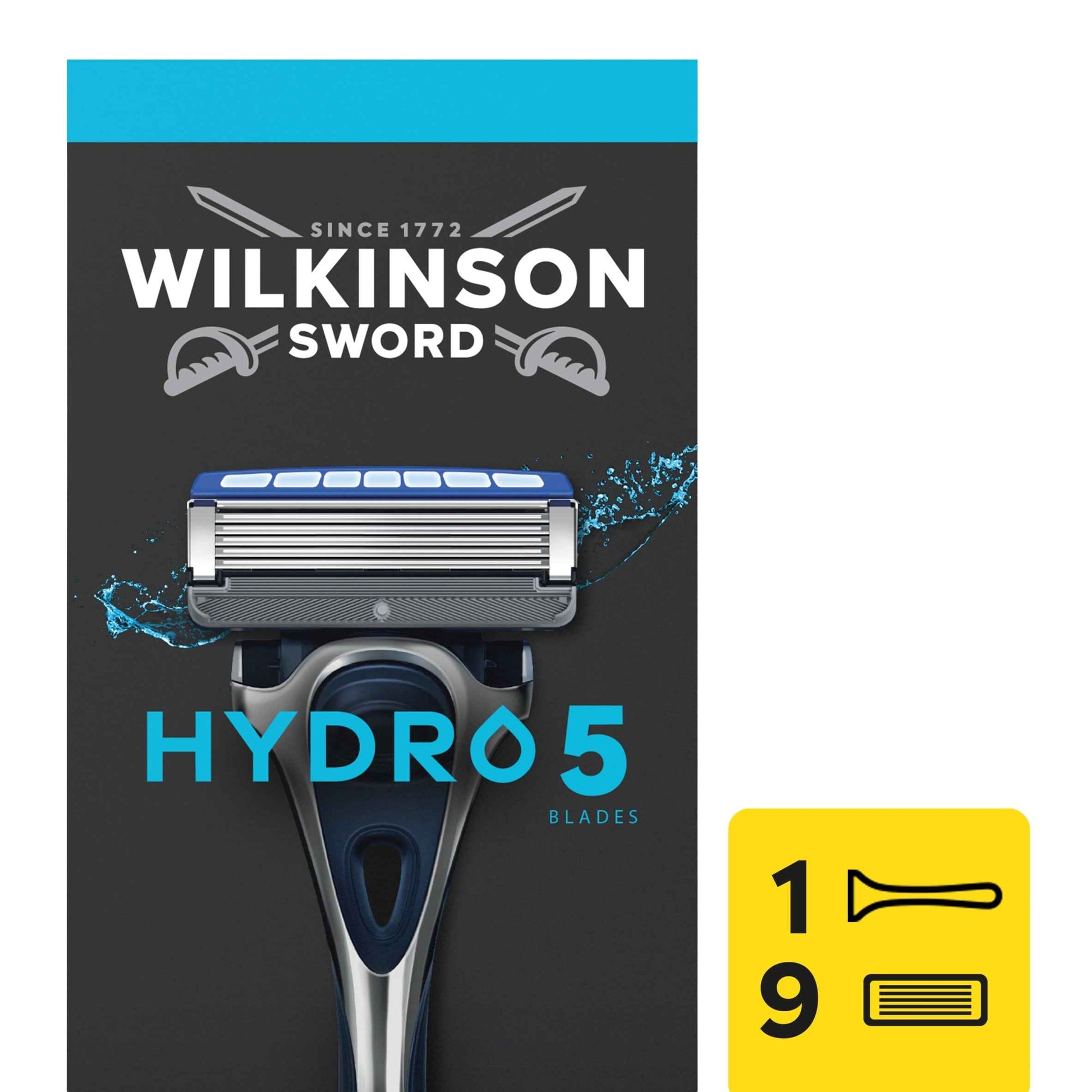 WILKINSON SWORD Hydro 5 Men’s 1 Razor + 9 Blade Refills Pack