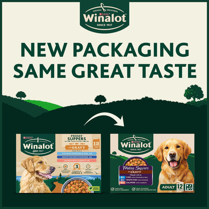 WINALOT Friday Suppers Mixed Variety Fish in Gravy Wet Dog Food 12x100g — image 6