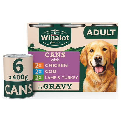 WINALOT Meaty Chunks Mixed in Gravy Wet Dog Food 6x400g — image 1