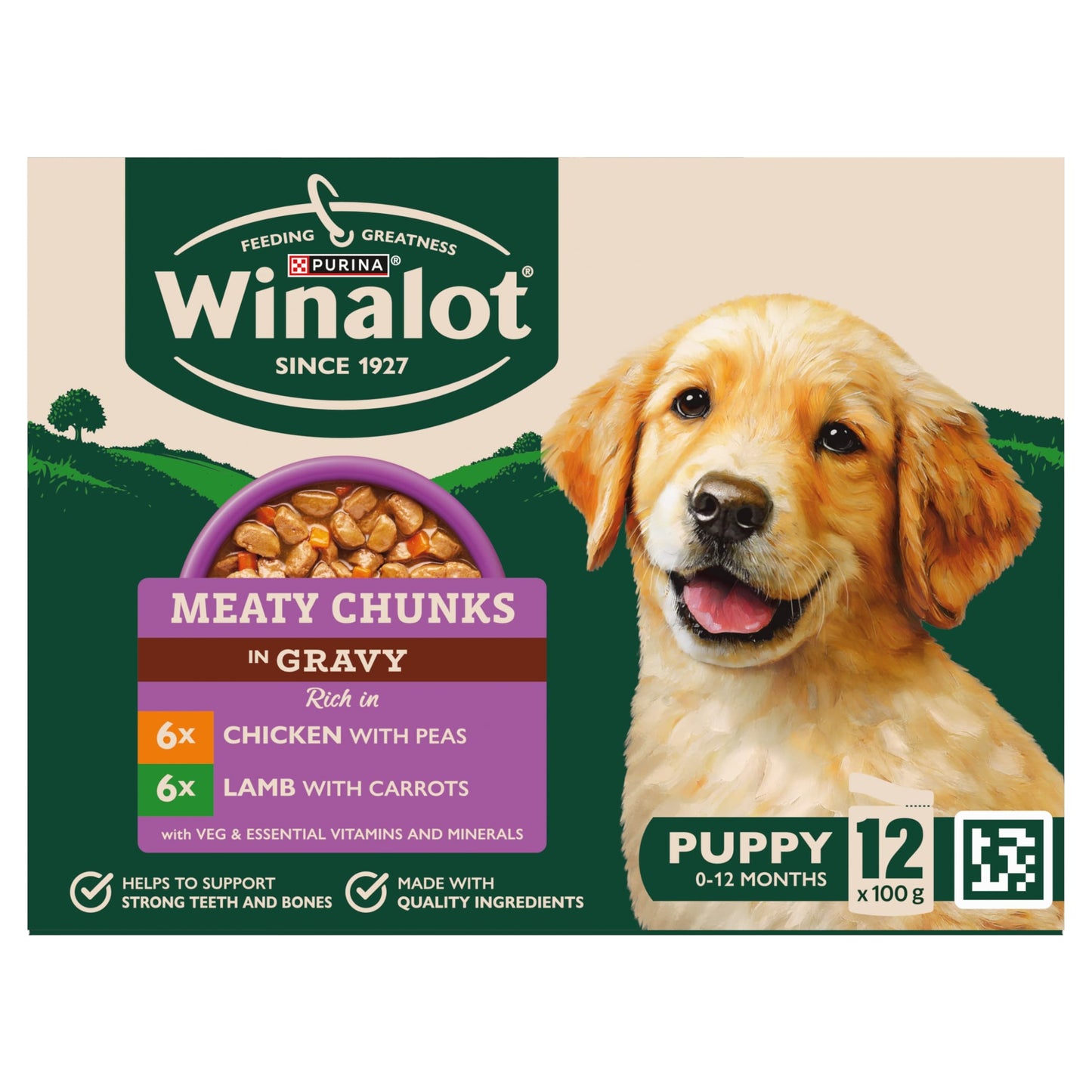 WINALOT Meaty Chunks Puppy Mixed in Gravy Wet Dog Food 12x100g — image 2