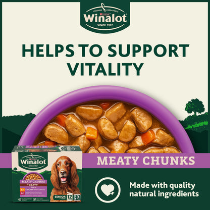 WINALOT Meaty Chunks Senior Mixed in Gravy Wet Dog Food 12x100g — image 3