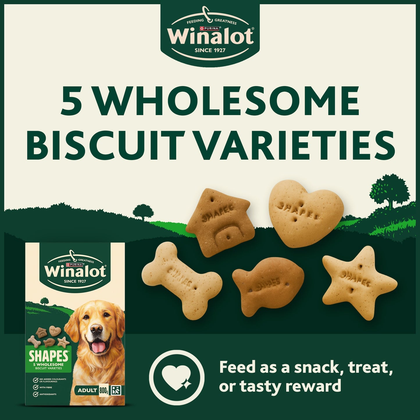 WINALOT Shapes Dog Biscuits 800g — image 3