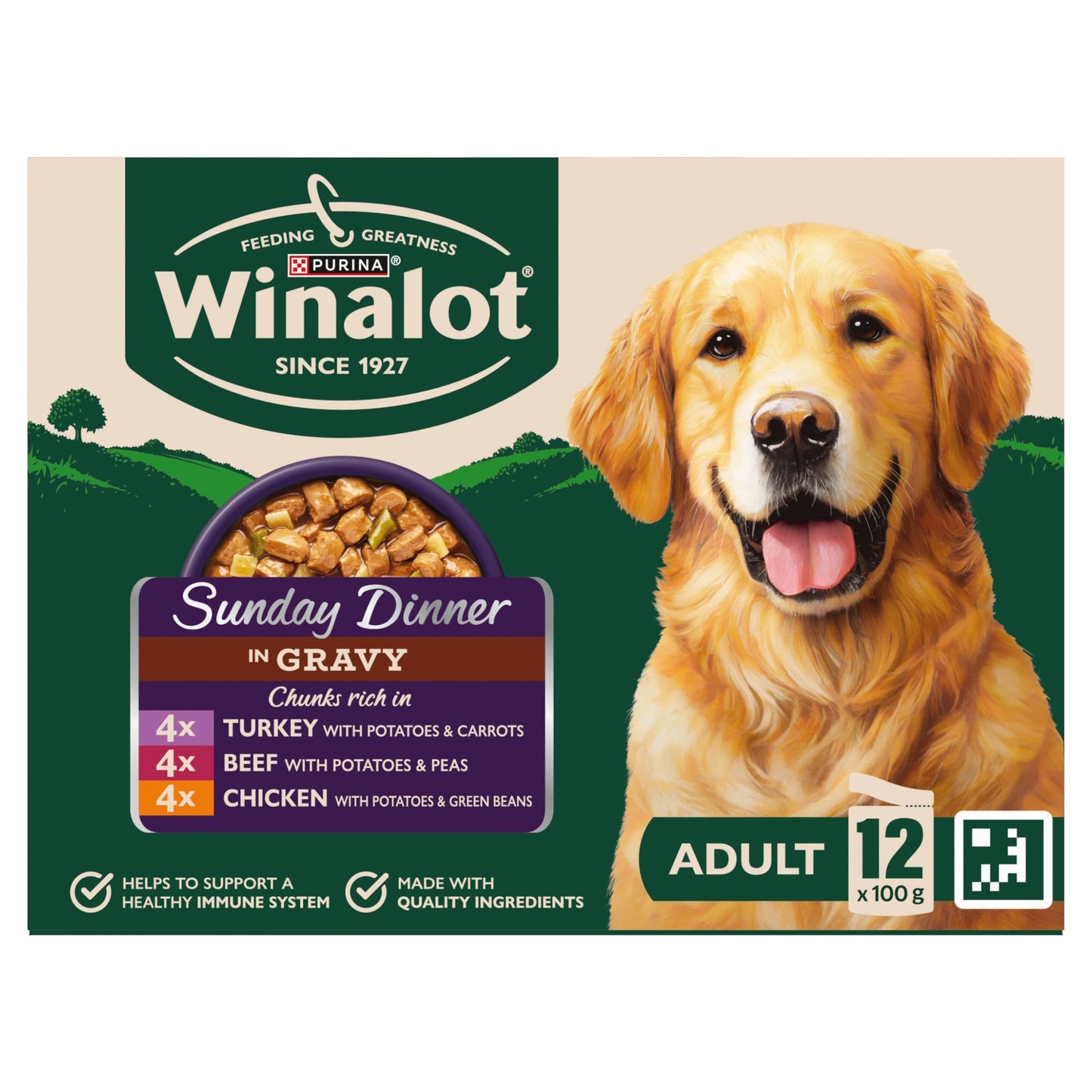 WINALOT Sunday Dinner Mixed in Gravy Wet Dog Food 12x100g — image 2