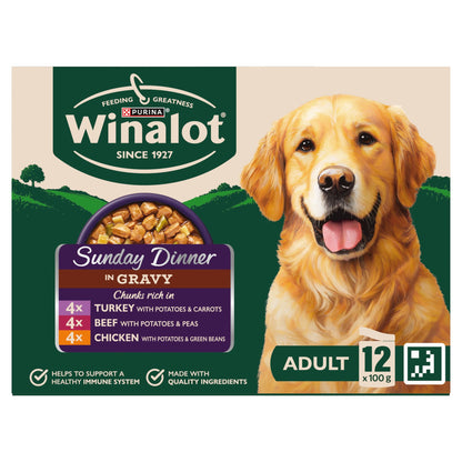 WINALOT Sunday Dinner Mixed in Gravy Wet Dog Food 12x100g — image 2