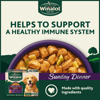 WINALOT Sunday Dinner Mixed in Gravy Wet Dog Food 12x100g — image 3
