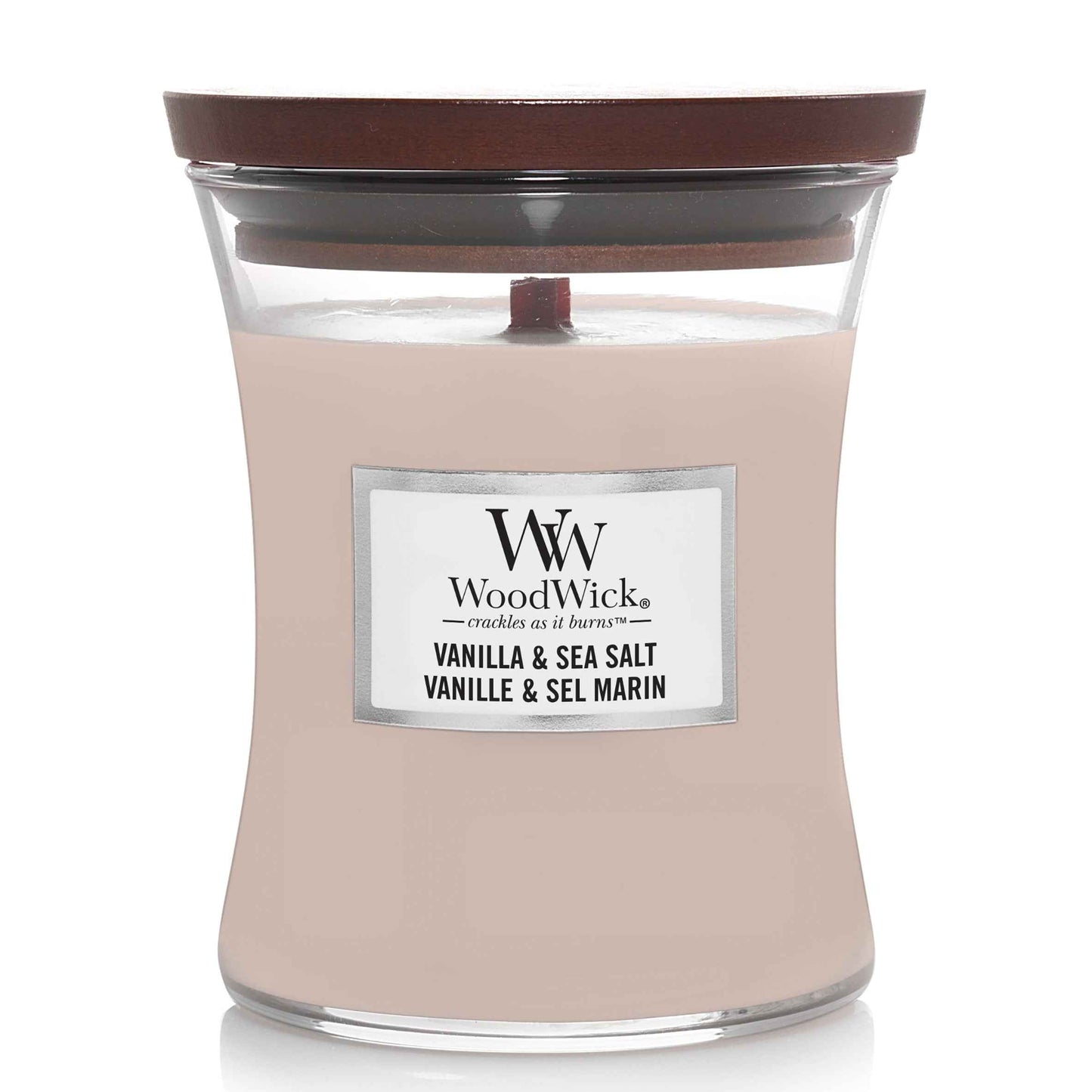 WoodWick Vanilla And Seasalt Medium Hourglass Candle 275g