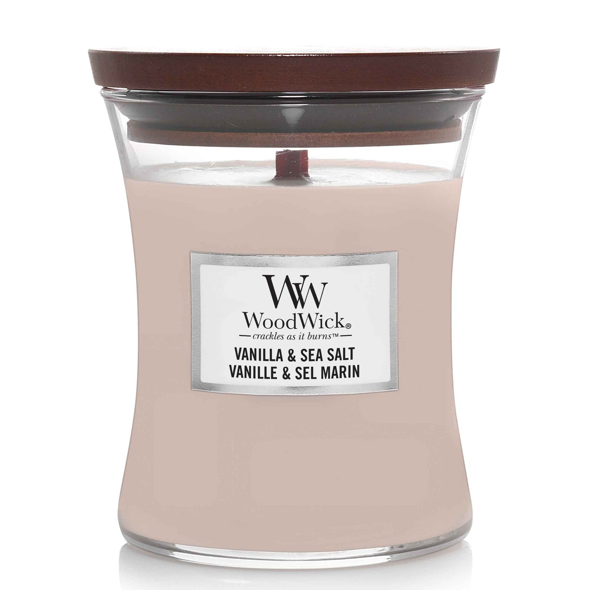 WoodWick Vanilla And Seasalt Medium Hourglass Candle 275g