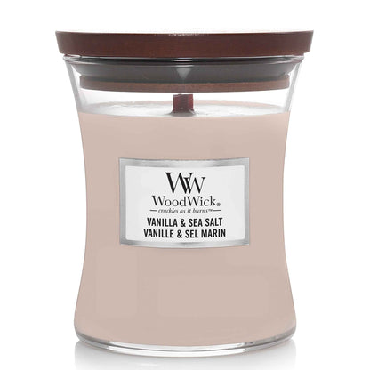 WoodWick Vanilla And Seasalt Medium Hourglass Candle 275g
