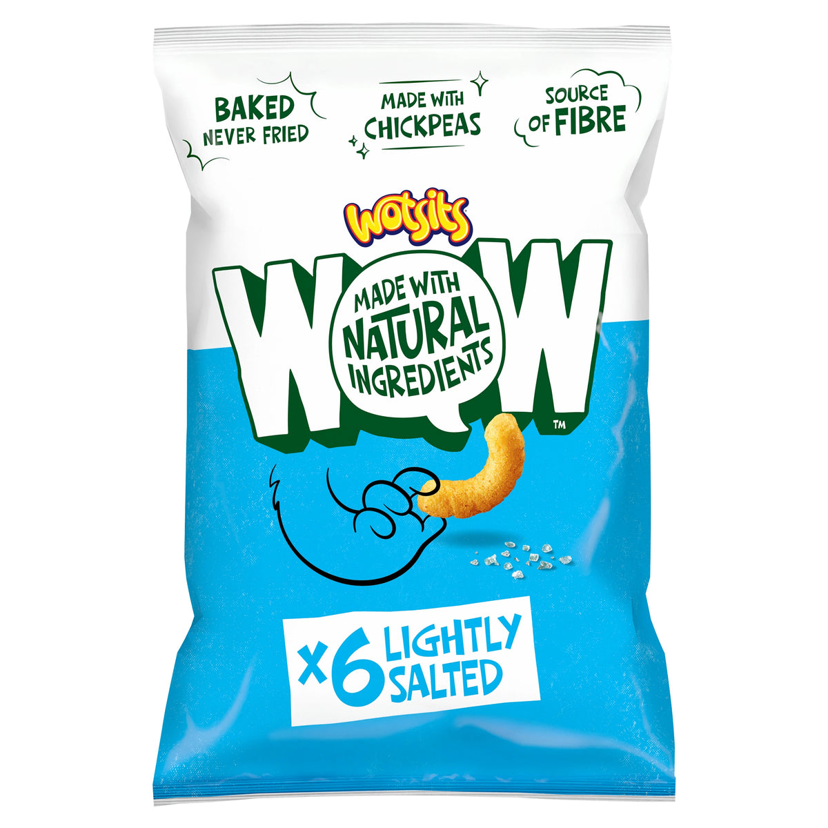 Wotsits WOW Lightly Salted Puffs Snacks Multipack 6x15g — image 2
