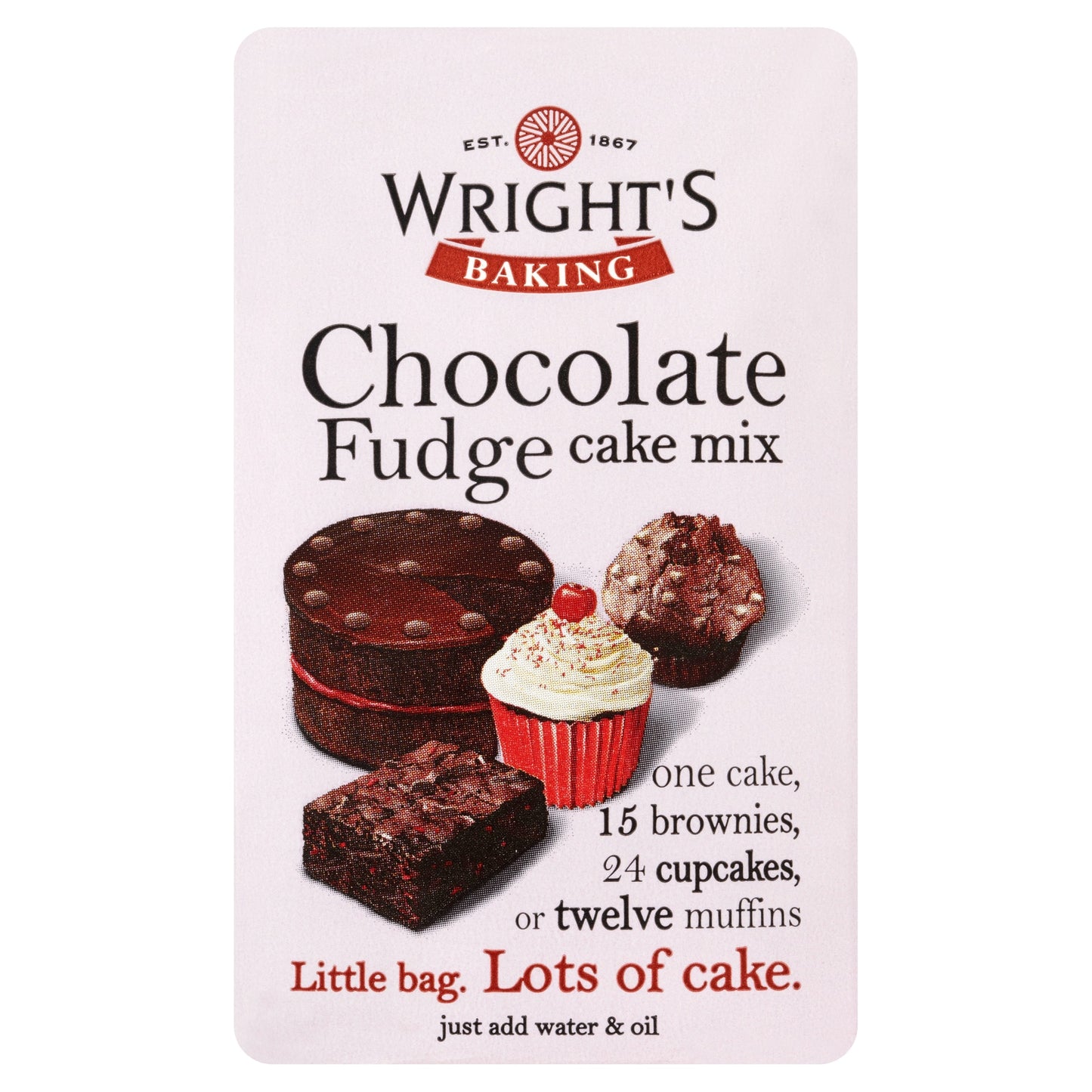 Wright's Baking Chocolate Fudge Cake Mix 500G — image 1