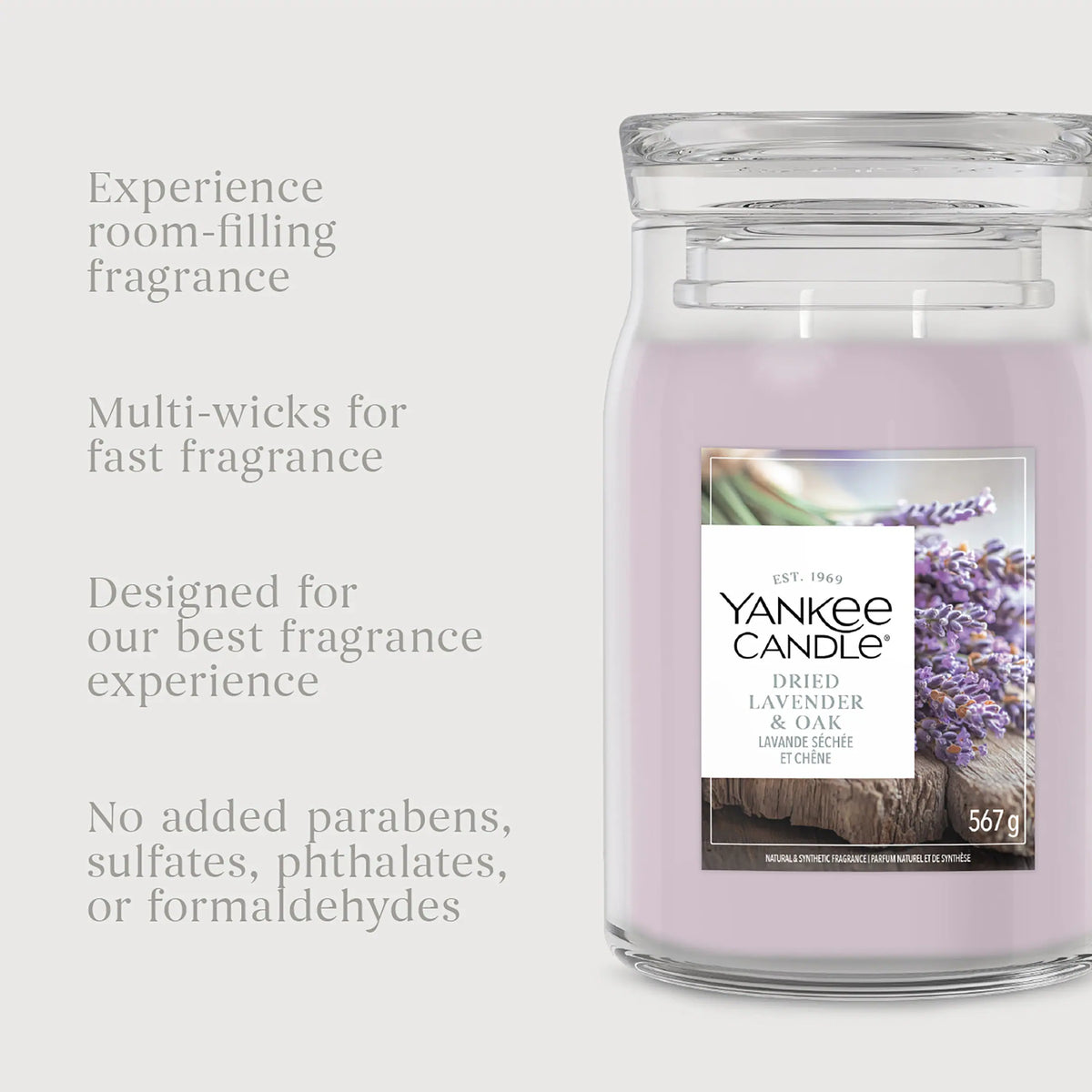 Yankee Candle Signature Large Jar Dried Lavender & Oak 567g — image 3