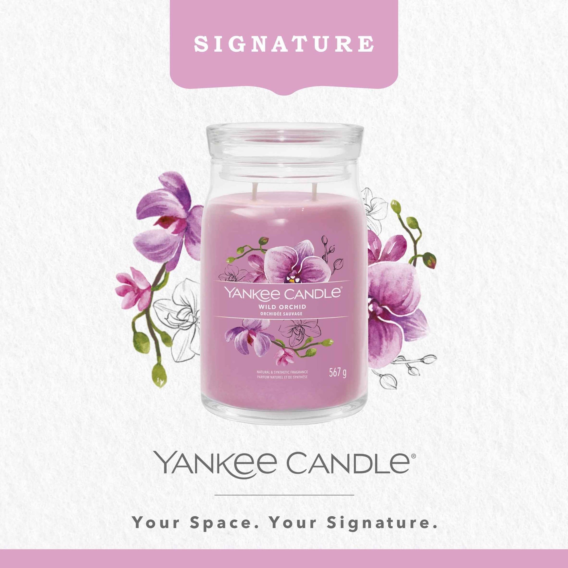 YANKee CANDLe Signature Wild Orchid Large Jar 567g
