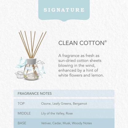 Yankee Classic Clean Cotton Reed Diffuser 100ml