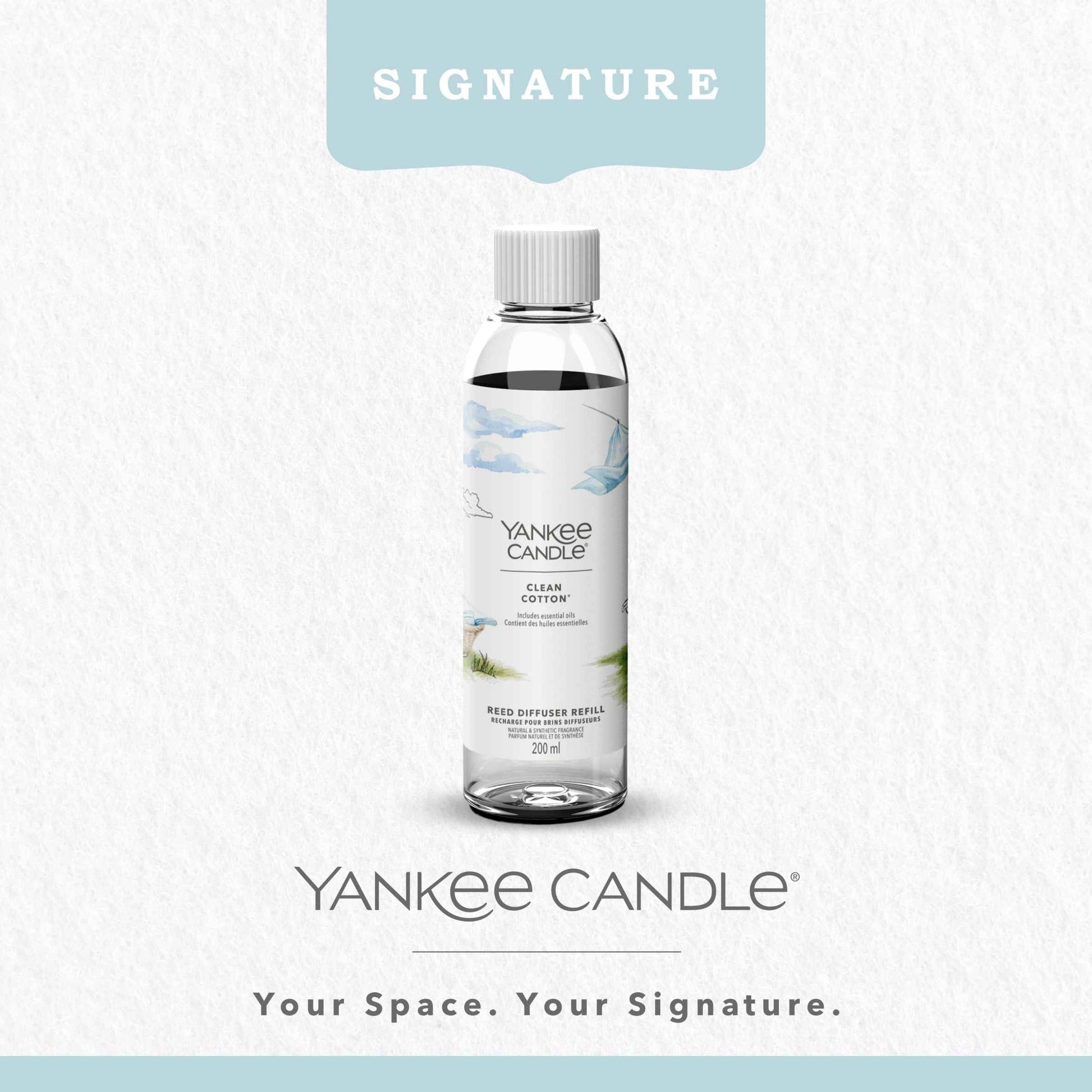 Yankee Classic Clean Cotton Reed Diffuser Refill 200ml