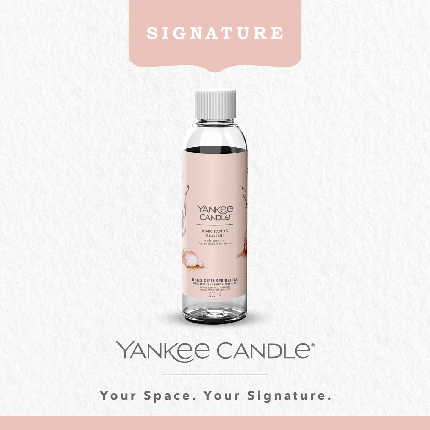 Yankee Classic Pink Sands Reed Diffuser Refill 200ml