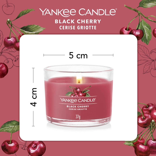 Yankee Signature Black Cherry Votive Candle 37g 37g pack shot
