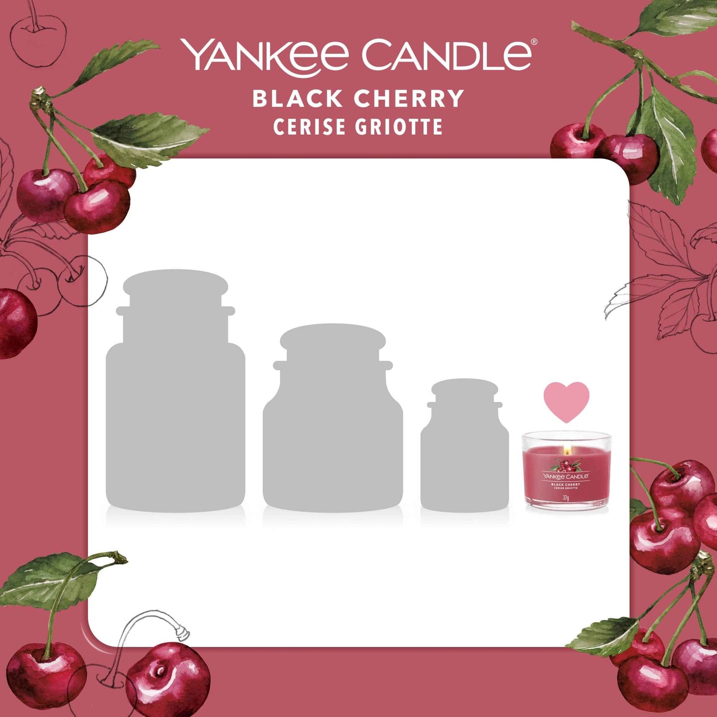 Yankee Signature Black Cherry Votive Candle 37g