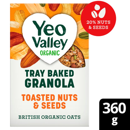 Yeo Valley Organic Tray Baked Granola Toasted Nuts & Seeds 360g — image 1