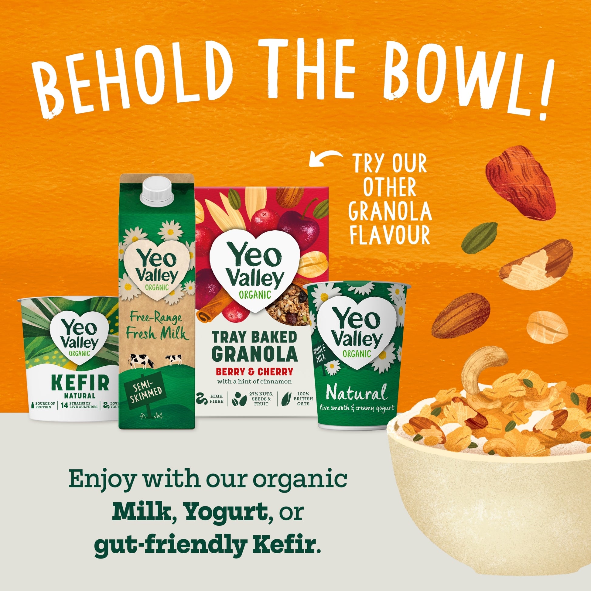 Yeo Valley Organic Tray Baked Granola Toasted Nuts & Seeds 360g — image 4