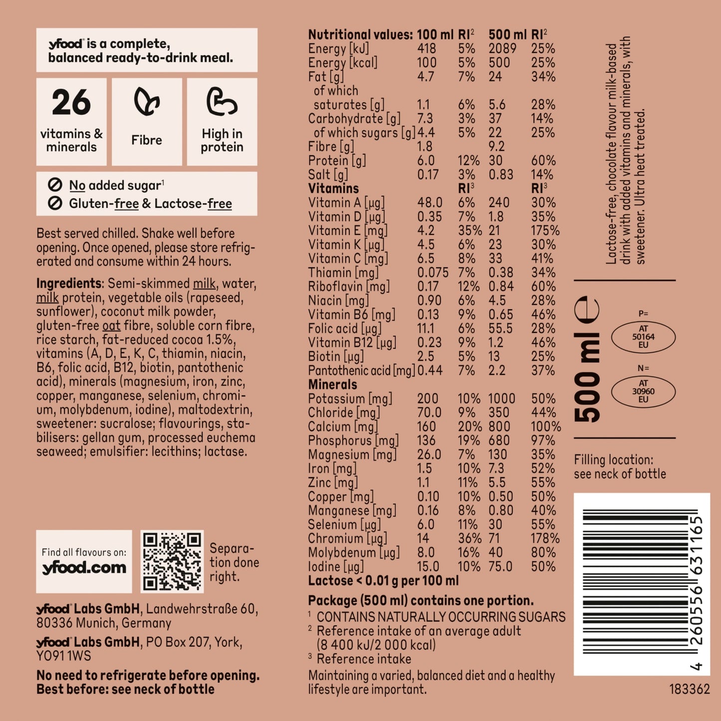 Yfood Ready-To-Drink Complete Meal - Classic Choco 500ml — image 3