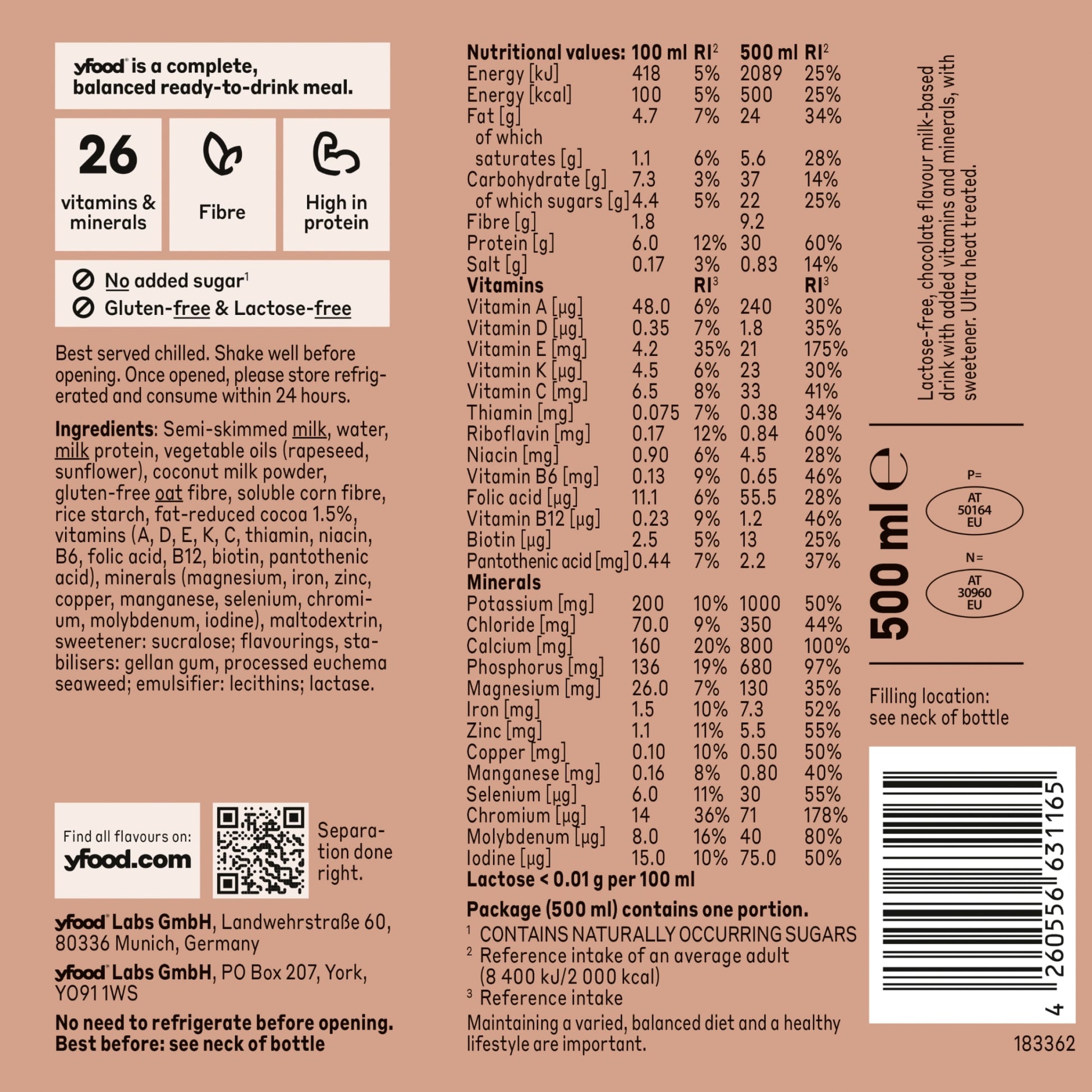 Yfood Ready-To-Drink Complete Meal - Classic Choco 500ml — image 3