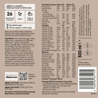 yfood Ready to Drink Complete Meal Cold Brew Coffee 500ml — image 3