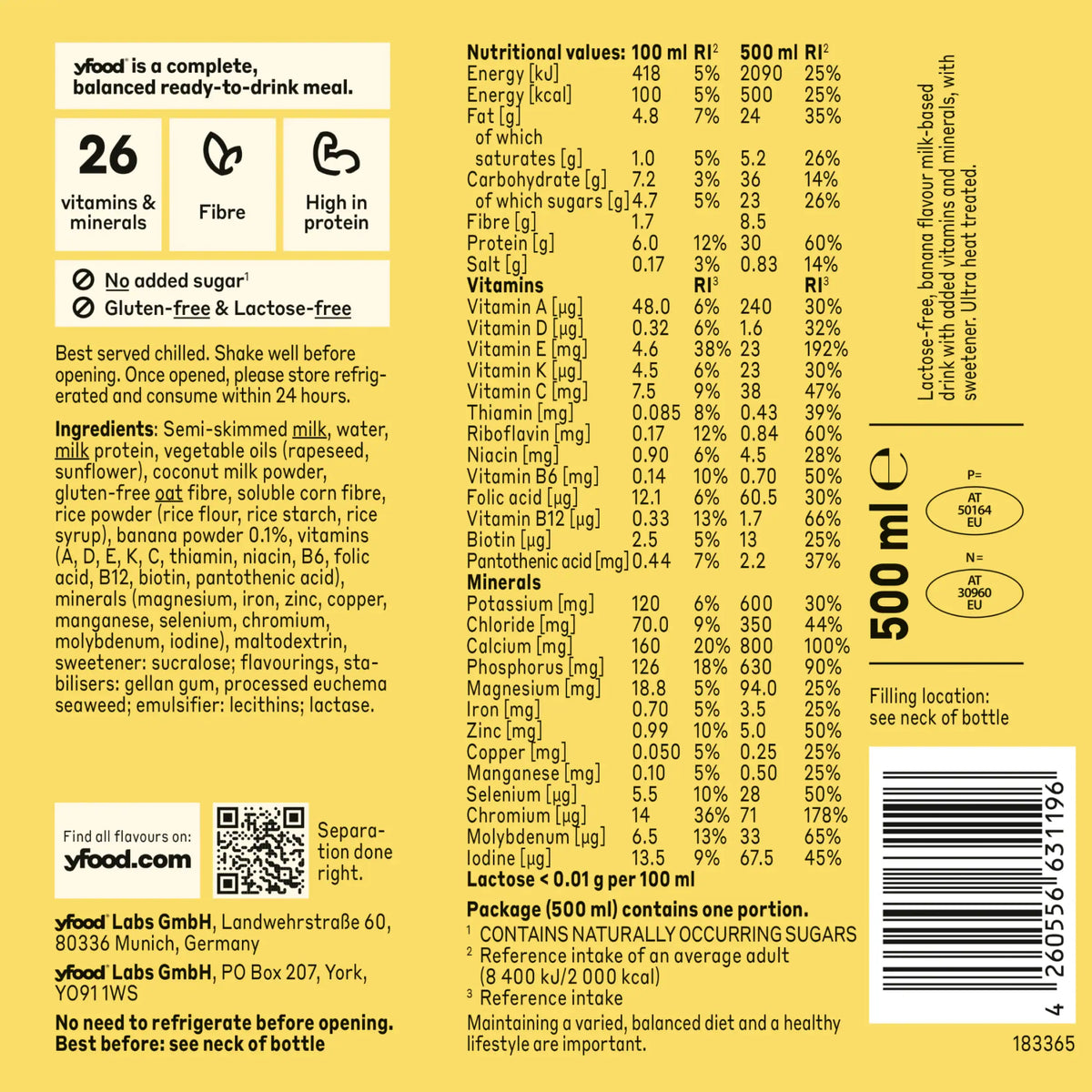 yfood Ready to Drink Complete Meal Happy Banana 500ml — image 3