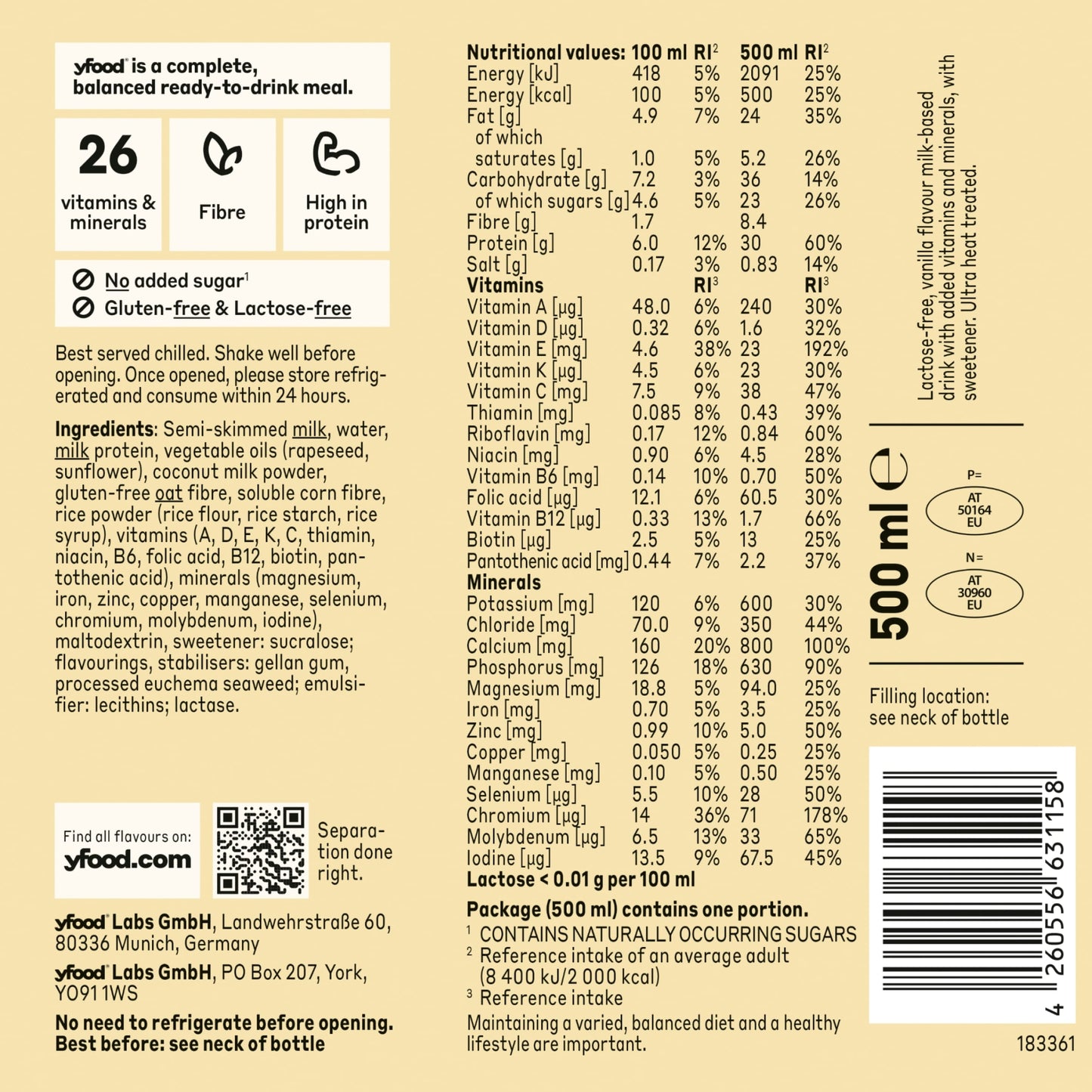yfood Ready-to-Drink Complete Meal - Smooth Vanilla 500ml — image 3